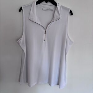 White Susan Graver Golf Shirt
